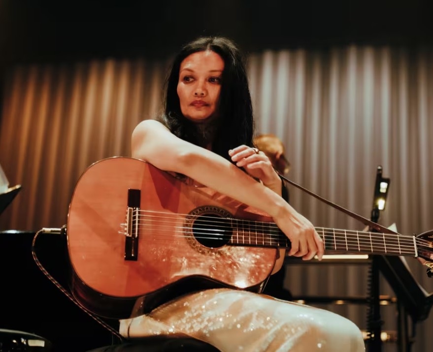 Bic Runga performing with NZSO orchestra at Michael Fowler Centre Wellington